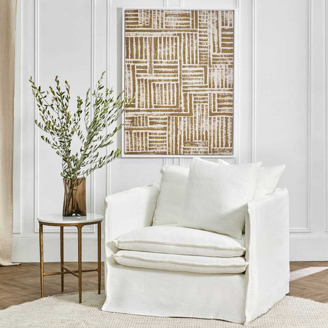 Heston Marble Round Side Table - Brass - Side Tables - Eleganté