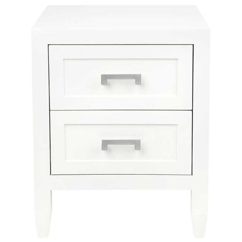 Soloman Bedside Table - Small White - Bedside Tables - Eleganté