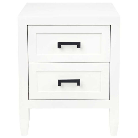 Soloman Bedside Table - Small White - Bedside Tables - Eleganté