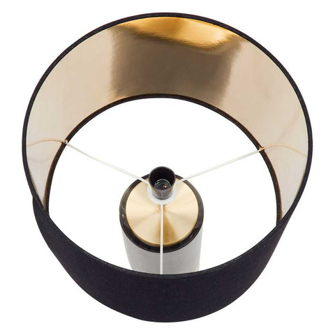 Paola Marble Table Lamp - Black w Black Shade - Paola Marble Table Lamp - Black w Black Shade - Eleganté
