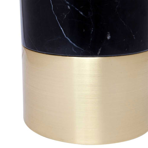 Paola Marble Table Lamp - Black w Black Shade - Paola Marble Table Lamp - Black w Black Shade - Eleganté