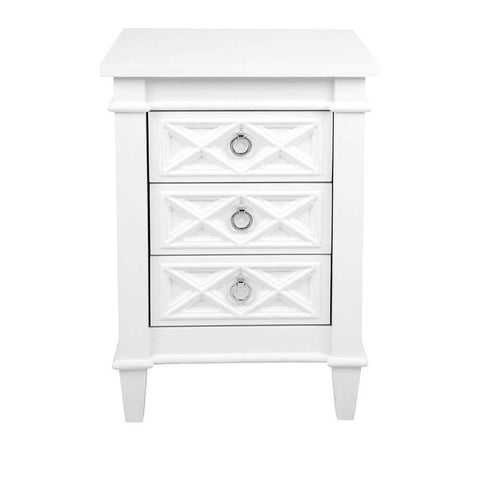 Plantation Bedside Table - Small White - Bedside Tables - Eleganté
