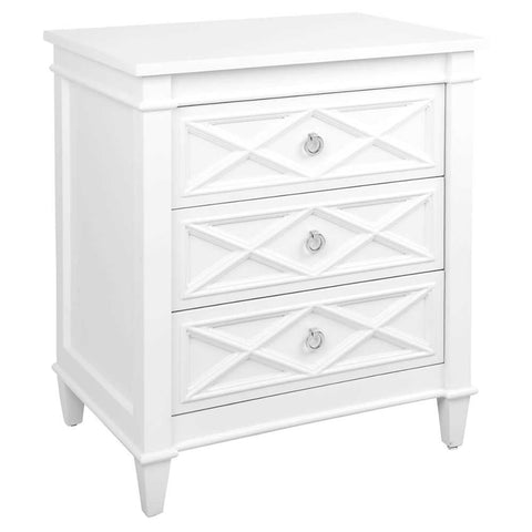 Plantation Bedside Table - Large White - Bedside Tables - Eleganté