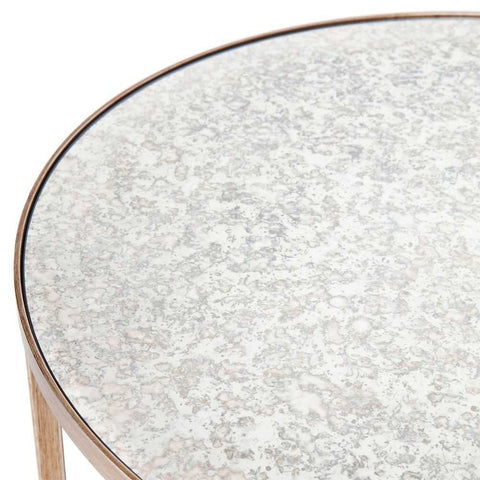 Cocktail Mirrored Side Table - Antique Gold - Side Tables - Eleganté