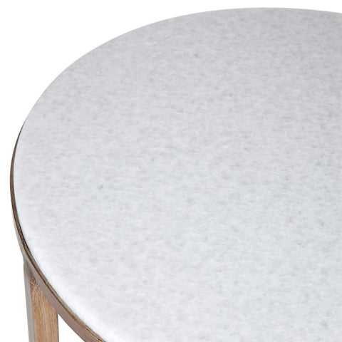 Chloe Stone Side Table - Antique Gold - Side Tables - Eleganté