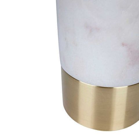 Paola Marble Table Lamp - White w Black Shade - Paola Marble Table Lamp - White w Black Shade - Eleganté