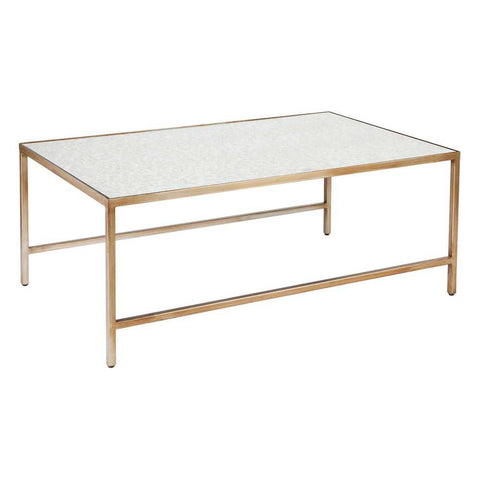 Cocktail Mirrored Nesting Coffee Tables - Antique Gold - Coffee Tables - Eleganté