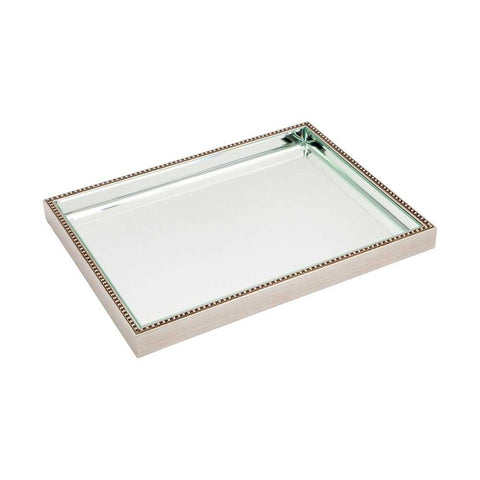 Zeta Mirror Tray - Large Antique Silver - Trays - Eleganté