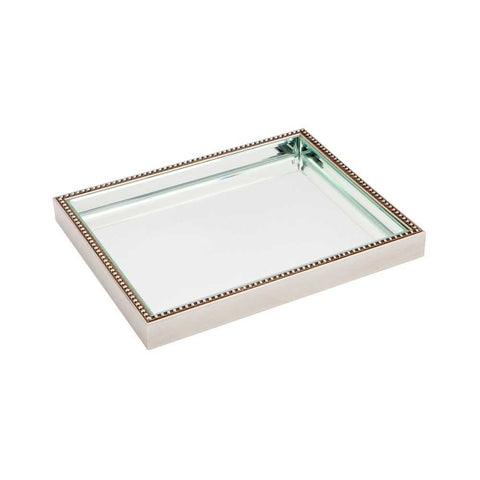 Zeta Mirror Tray - Medium Antique Silver - Trays - Eleganté