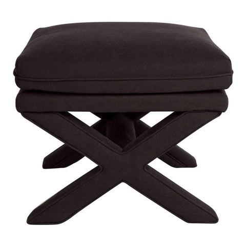 Dynasty Upholstery Swatch - Black Linen - Dynasty Upholstery Swatch - Black Linen - Eleganté