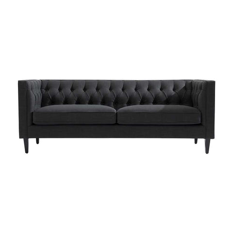 Dallas Upholstery Swatch - Charcoal Linen - Dallas Upholstery Swatch - Charcoal Linen - Eleganté