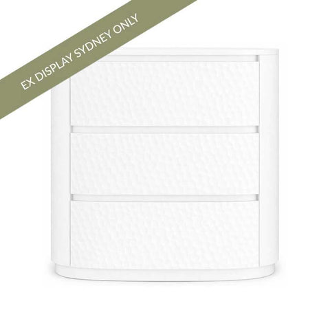 Mikki 3 Drawer Chest - White - OUTLET NSW - Mikki 3 Drawer Chest - White - OUTLET NSW - Eleganté