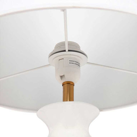 Camille Table Drum Shade - White - Camille Table Drum Shade - White - Eleganté