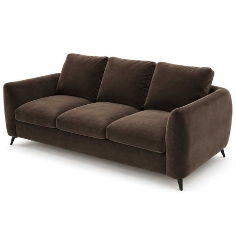 Mosman 3 Seater Sofa - Chocolate Velvet