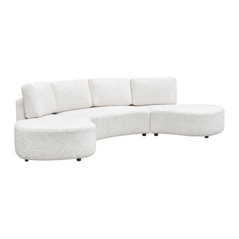 Oriel Modular 5 Seater Sofa - White Chenille