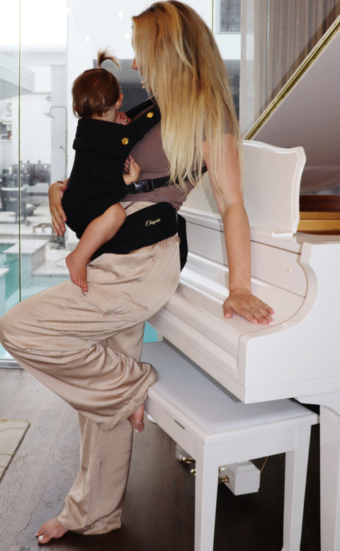 Baby Carrier Natural Fabric - Black - Baby Carrier - Eleganté