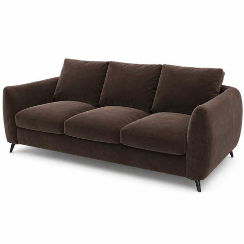 Mosman 3 Seater Sofa - Chocolate Velvet - Mosman 3 Seater Sofa - Chocolate Velvet - Eleganté