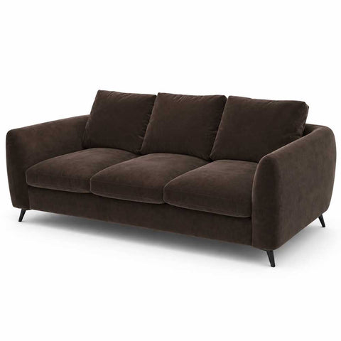 Mosman 3 Seater Sofa - Chocolate Velvet - Mosman 3 Seater Sofa - Chocolate Velvet - Eleganté
