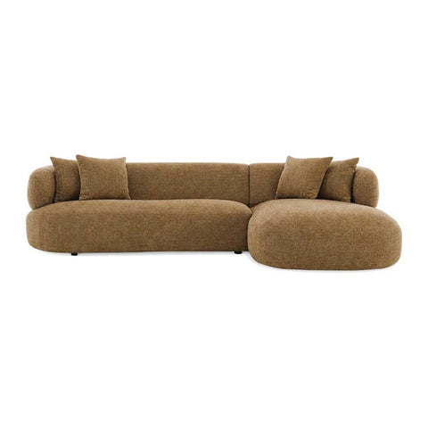 Greenwich Modular 3 Seater Sofa w Right Chaise - Chestnut - Greenwich Modular 3 Seater Sofa w Right Chaise - Chestnut - Eleganté