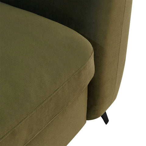 Mosman 3 Seater Sofa - Olive Velvet - Mosman 3 Seater Sofa - Olive Velvet - Eleganté