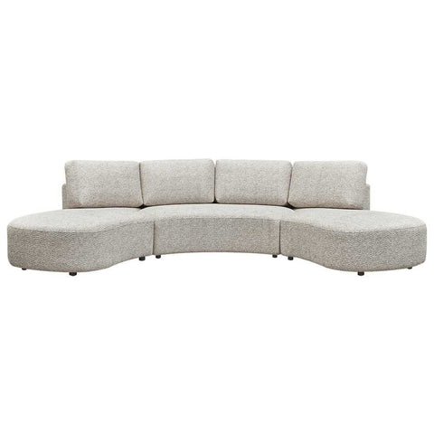 Oriel Modular 5 Seater Sofa - Speckle Brown Boucle - Oriel Modular 5 Seater Sofa - Speckle Brown Boucle - Eleganté