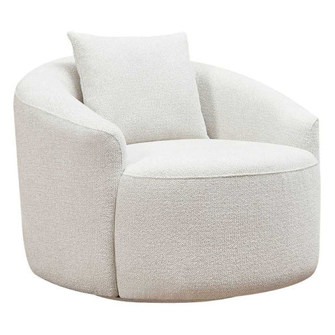 Kira Swivel Arm Chair - Speckle Ecru - Occasional Chairs - Eleganté