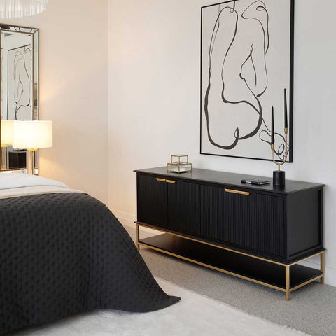 Aimee 170cm Buffet - Black - Buffets and Cabinets - Eleganté