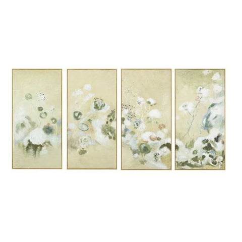 Trailing Garden Set of Four Canvas Paintings - Canvas Paintings, Oils, Prints, Wall Art - Eleganté