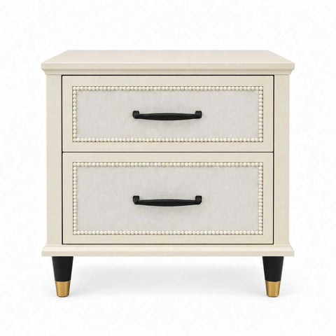 Lincoln 50x50cm Bedside Table - Off White - OUTLET NSW