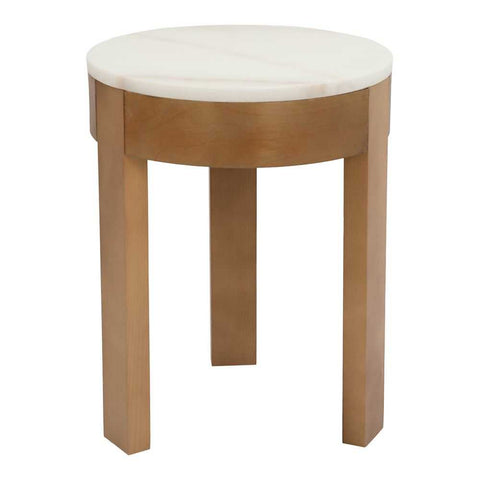 Oliver Marble Side Table - Small Oak