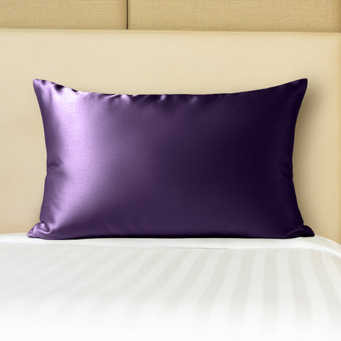 Deep Purple / King 100% 22mm Mulberry Silk Pillowcase - - Eleganté