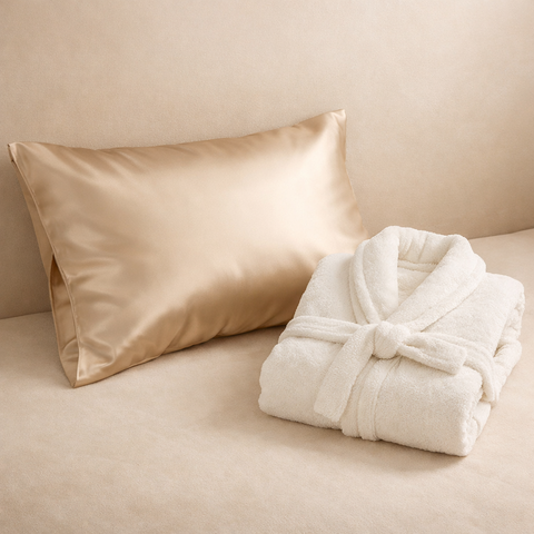King Silk Pillow & Robe Bundle. - Bedding - Eleganté