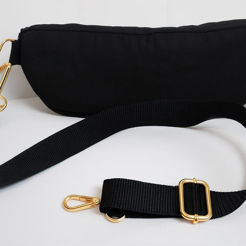 100% Natural Fabric Baby Carrier Belt Bag - Black - Baby Carrier - Eleganté