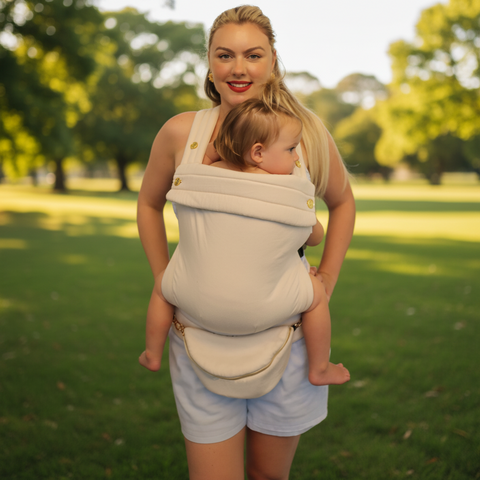 100% Natural Fabric Baby Carrier Belt Bag - Biege - Baby Carrier - Eleganté