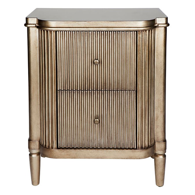  Arielle Bedside Table - Antique Gold - Tables - Eleganté