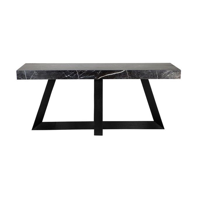  Ebony Marble Console Table - Black - Tables - Eleganté