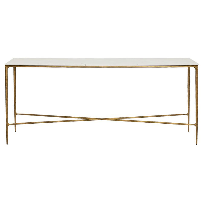  Heston Marble Console Table - Large Brass - Tables - Eleganté