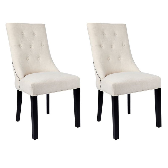 London Dining Chair Set of 2  - Natural Linen - Seating - Eleganté