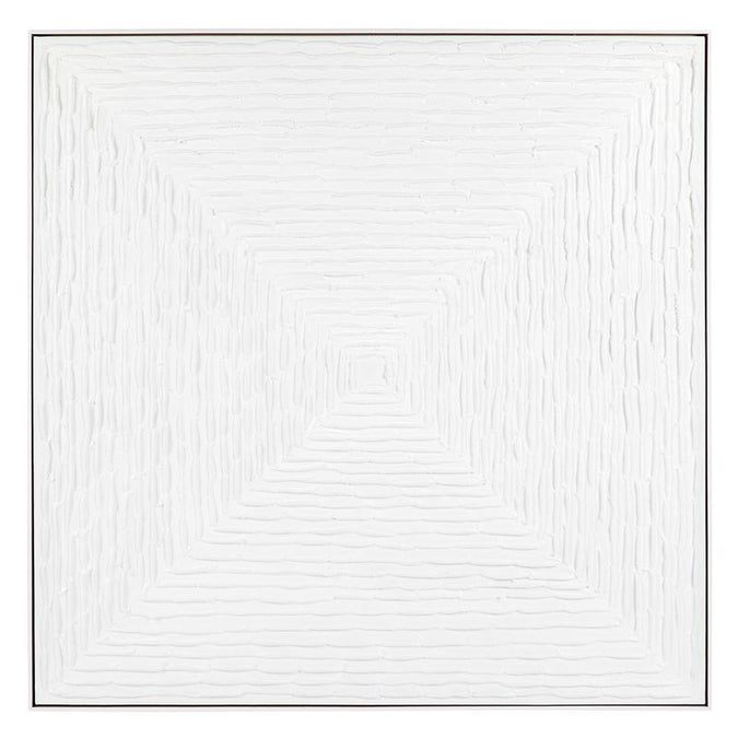  White Vortex Oil On Canvas Painting - Large - Art - Eleganté