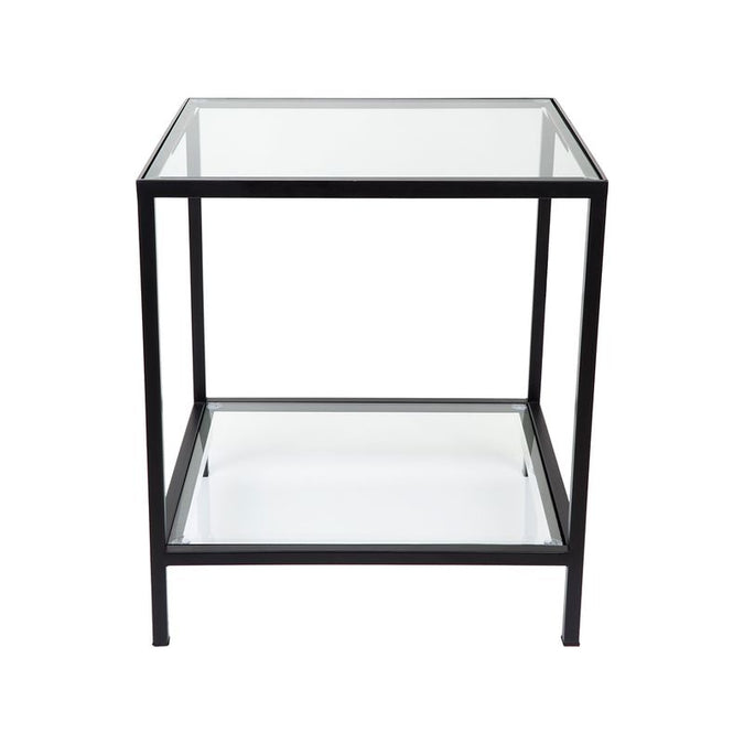 Cocktail Glass Square Side Table - Black - Tables - Eleganté