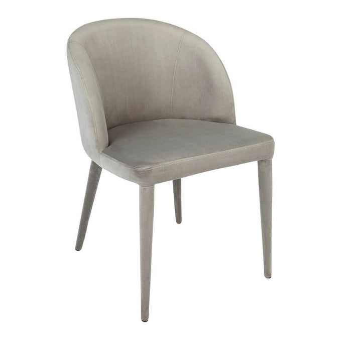  Paltrow Dining Chair - Grey Velvet - Seating - Eleganté