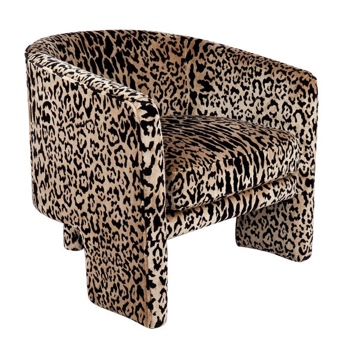  Kylie Arm Chair -  Leopard Chenille - Seating - Eleganté