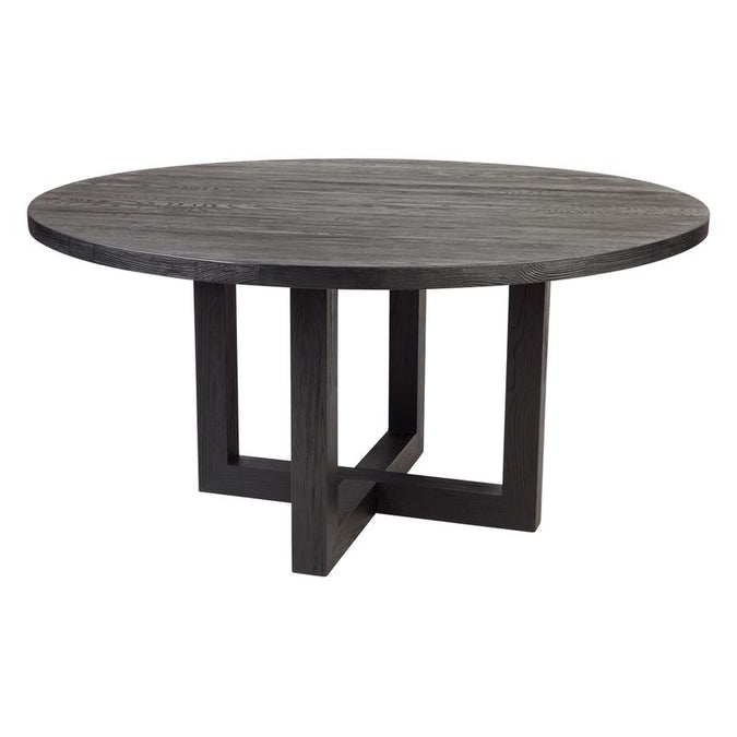  Leeton Round Dining Table - 1.5m Black - Tables - Eleganté