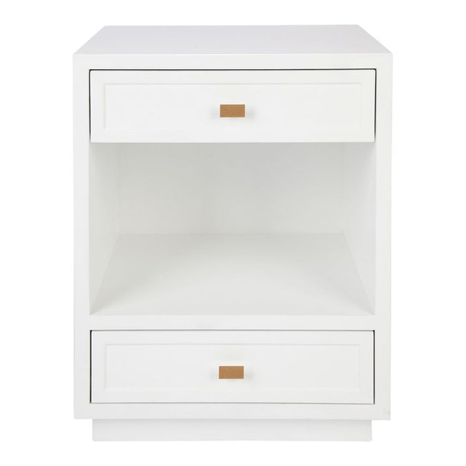  Logan Bedside Table - White - Tables - Eleganté