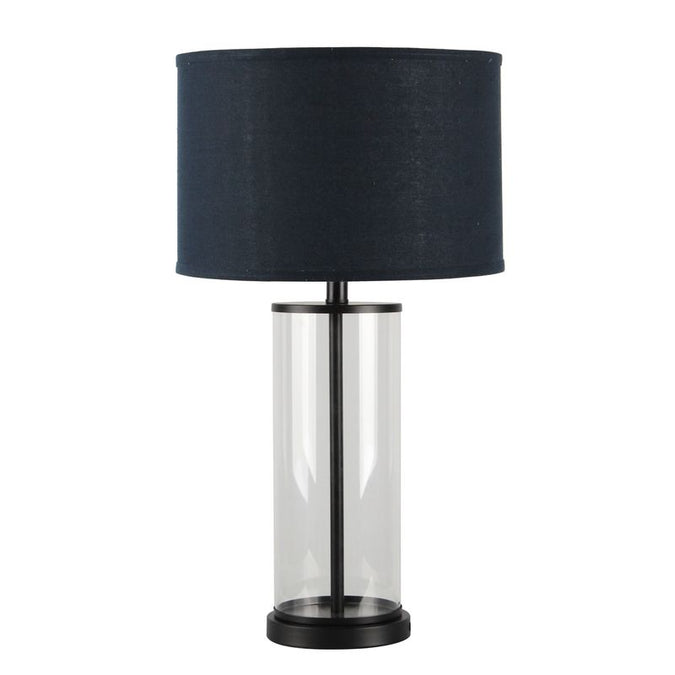  Left Bank Table Lamp - Black w Navy Shade - Table Lamps - Eleganté