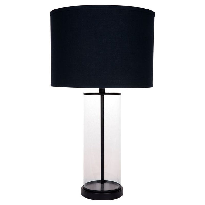  Left Bank Table Lamp - Black w Black Shade - Table Lamps - Eleganté