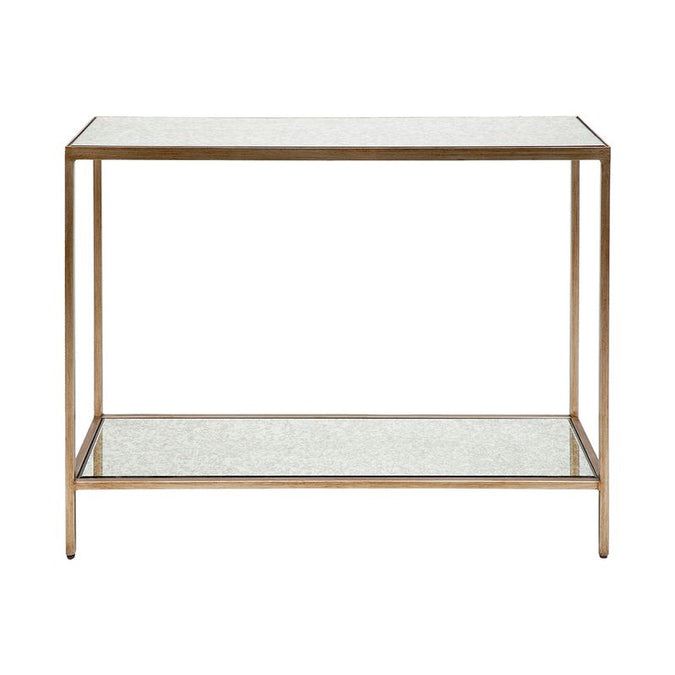  Cocktail Mirrored Console Table - Small Antique Gold - Tables - Eleganté