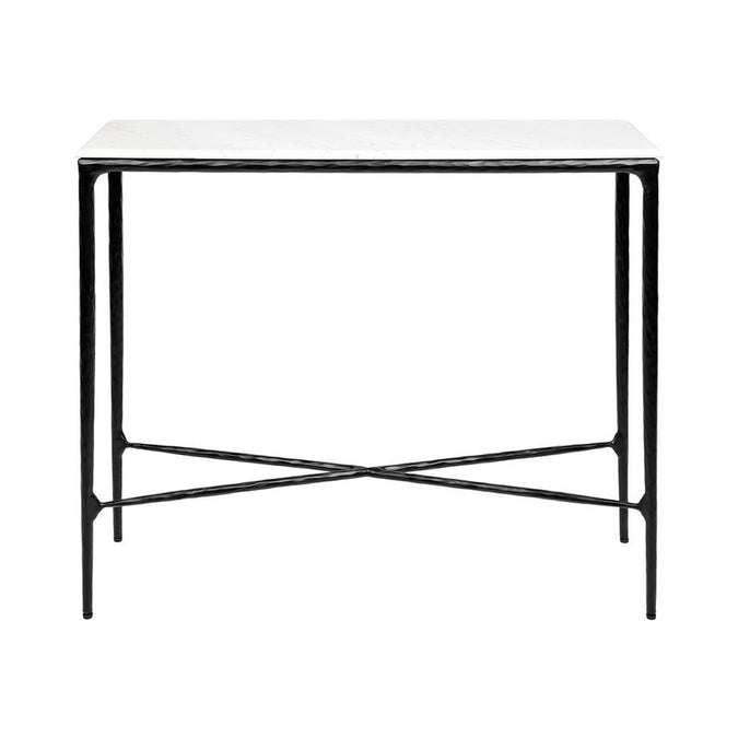 Heston Marble Console Table - Small Black - Tables - Eleganté