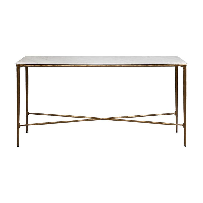  Heston Marble Console Table - Medium Brass - Tables - Eleganté