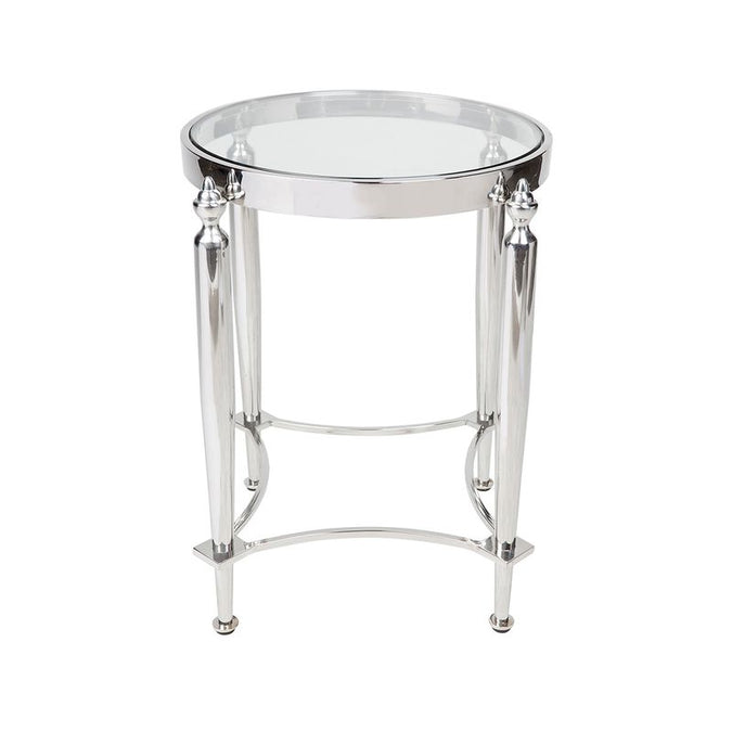  Jak Glass Side Table - Nickel - Tables - Eleganté